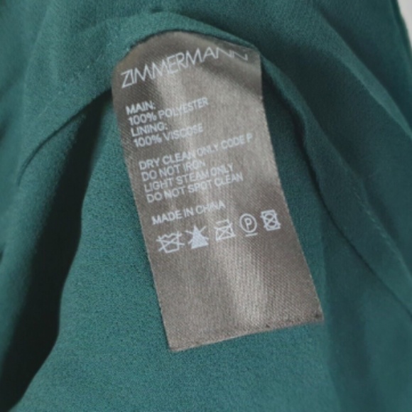 ZIMMERMANN GREEN WITH WHITE DOTS TOP - SIZE 1.   PRE LOVE... EXCELLENT CONDITON. - Picture 4 of 7